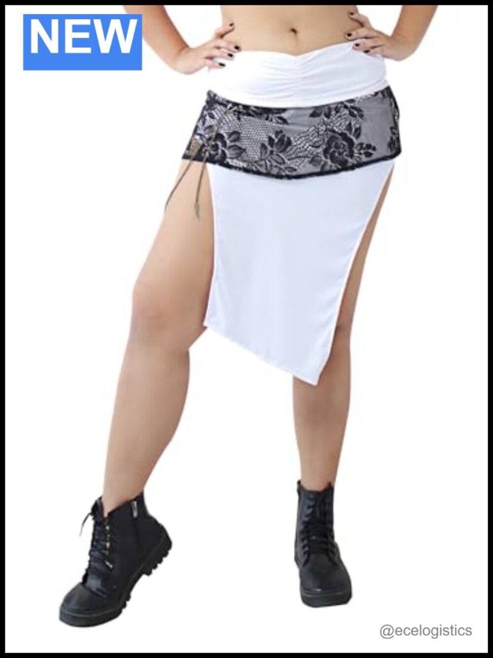 Handmade Renaissance Fantasy Skirt with Lace and Chain Cowgirl Style